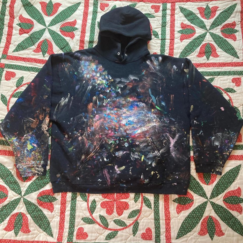 Ink splatter hoodie